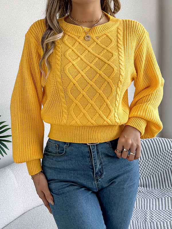 Margot Cable Knit Midi Dress YELLOW 2