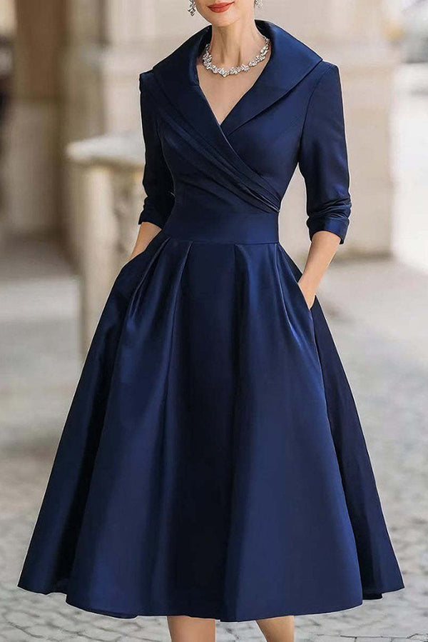 Margot Midi Dress with Long Sleeves Black 5