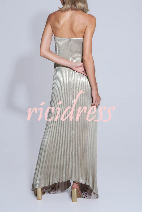 Maya Metallic Off-Shoulder Maxi Dress Multi 7