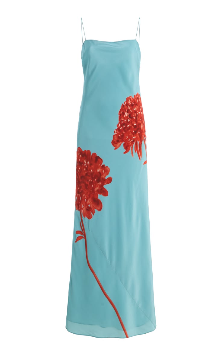 Amelie Silk Maxi Slip Dress Multi 1