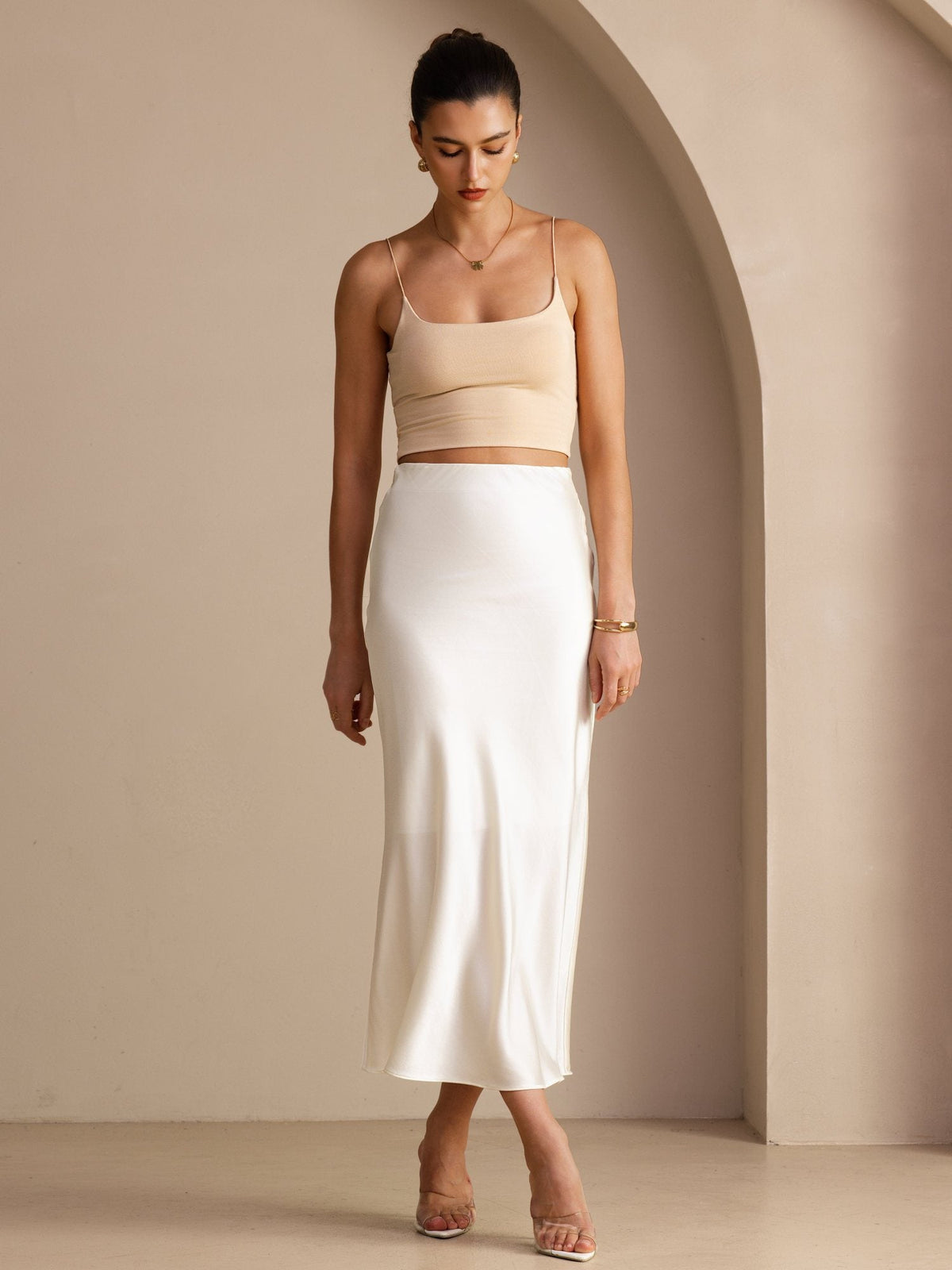Margot Silk Maxi Skirt Black 7