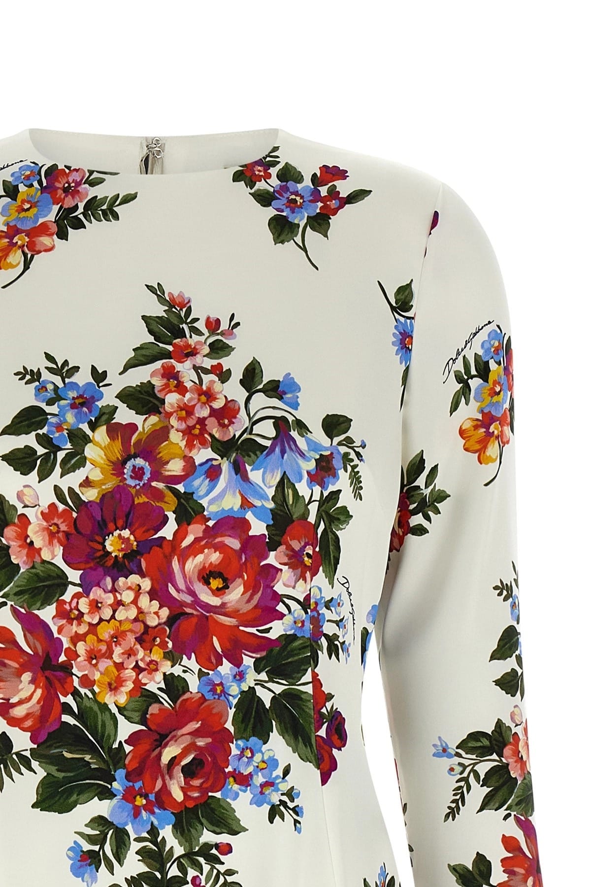 Greer Floral Midi Dress in Cerulean Blue 9
