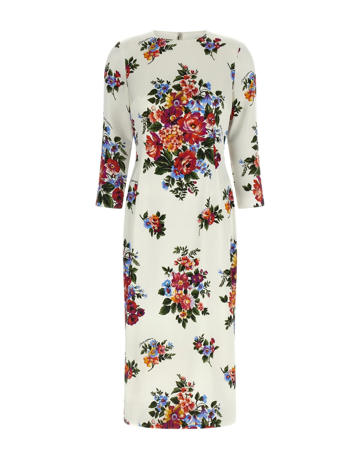 Greer Floral Midi Dress in Cerulean Blue 6