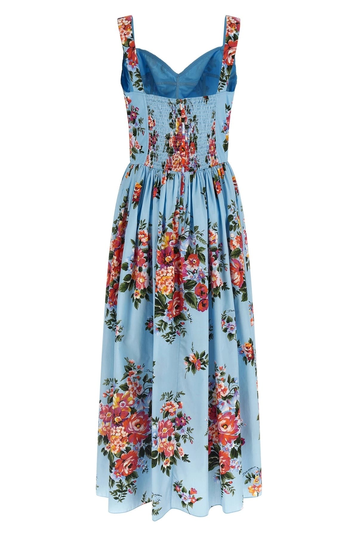 Greer Floral Midi Dress in Cerulean Blue 3