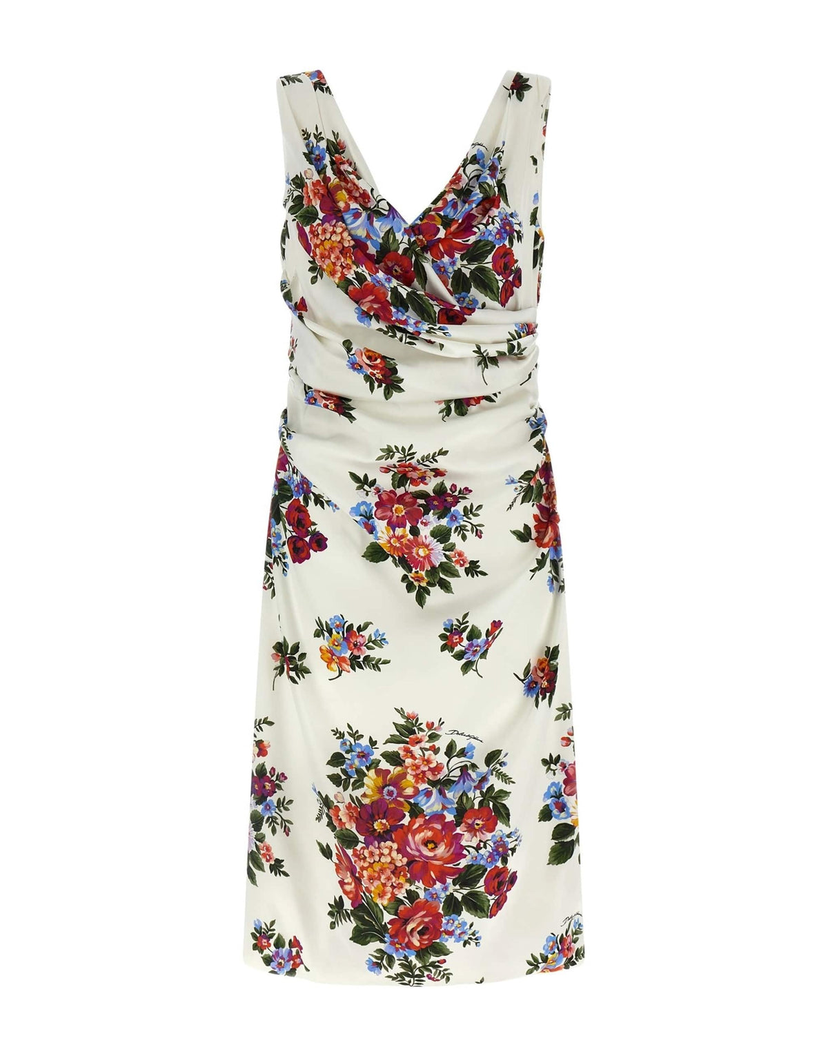 Greer Floral Midi Dress in Cerulean Blue 11