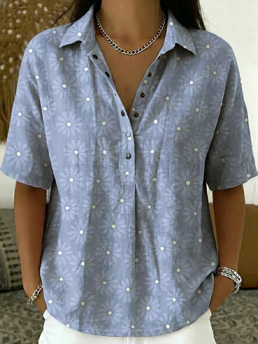 Jessa Floral Polo Shirt Floral 1
