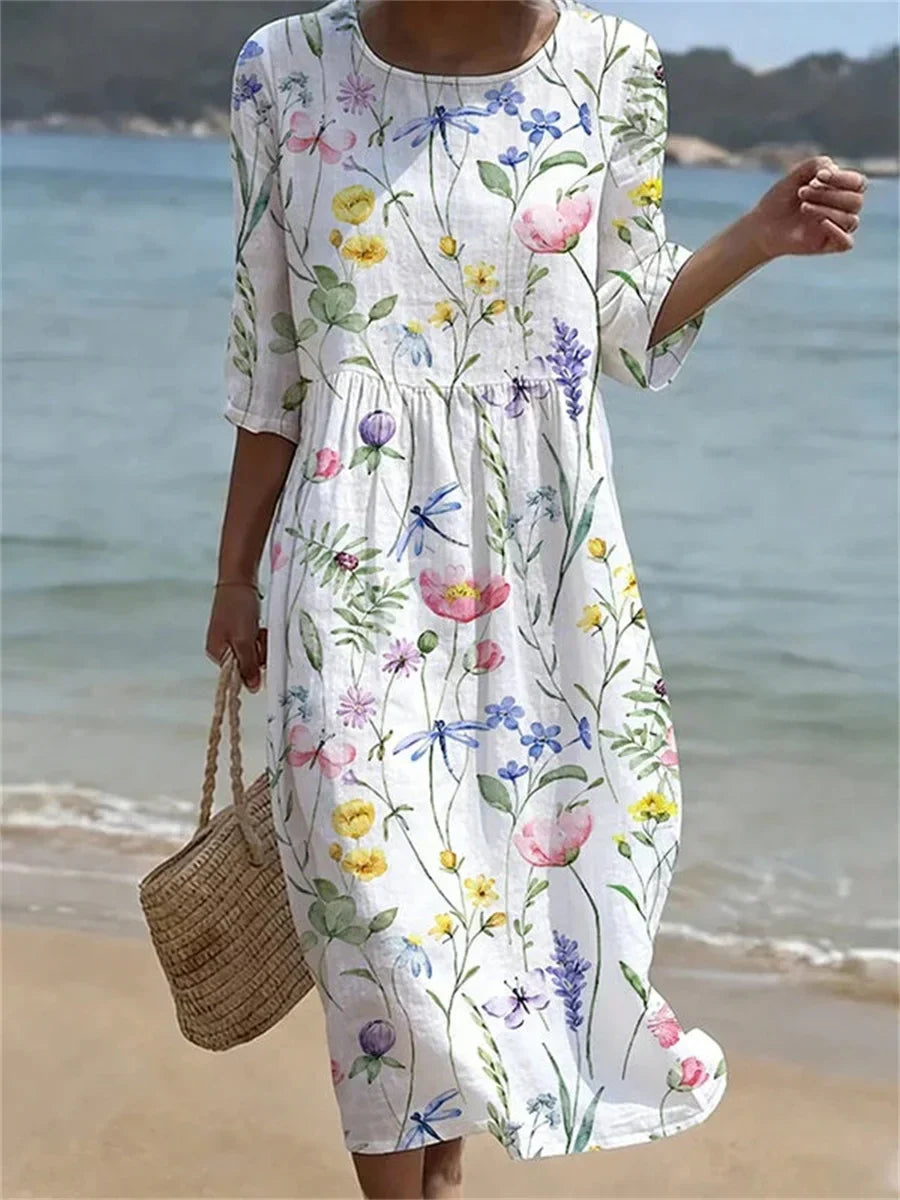 Rosalie Floral Midi Dress Multicolor 1
