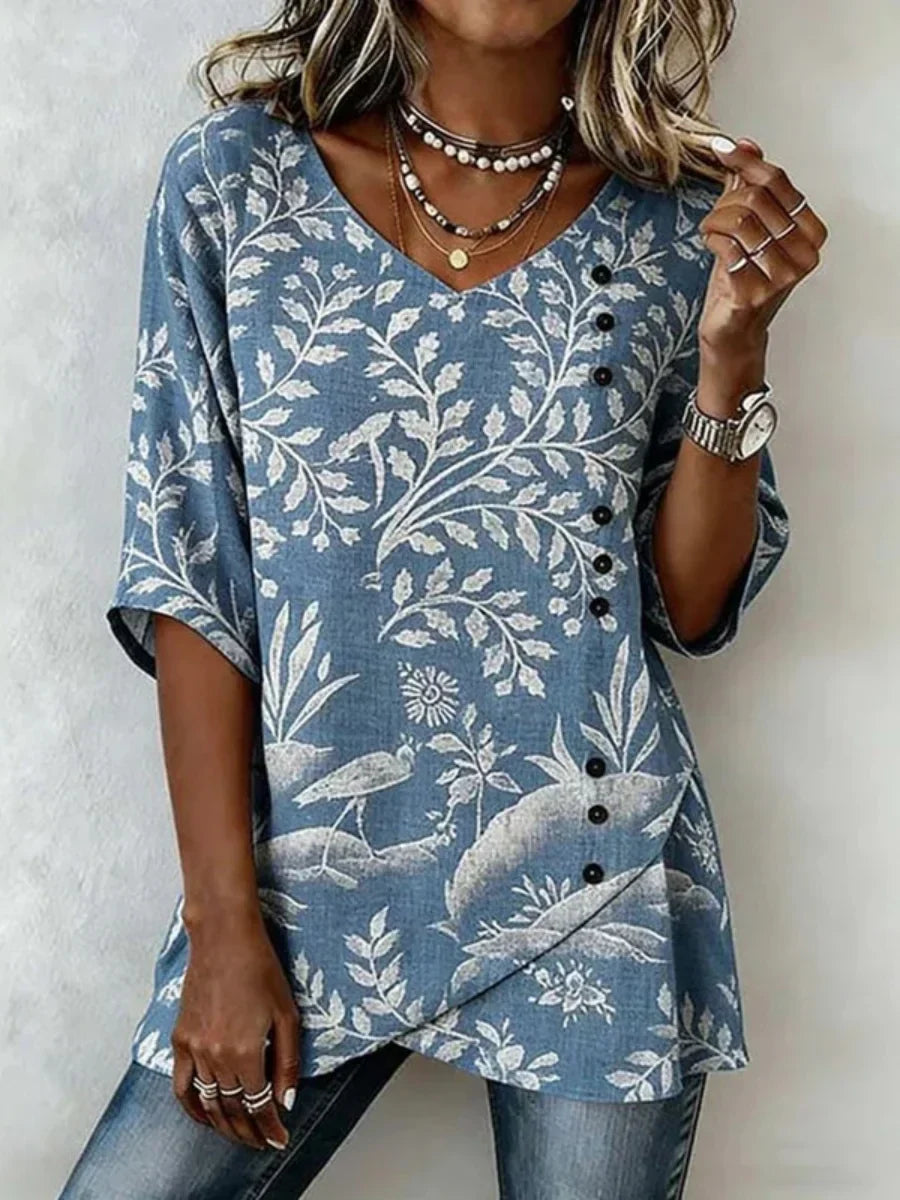 Faline Vintage Leaf Mini Dress Multi 2