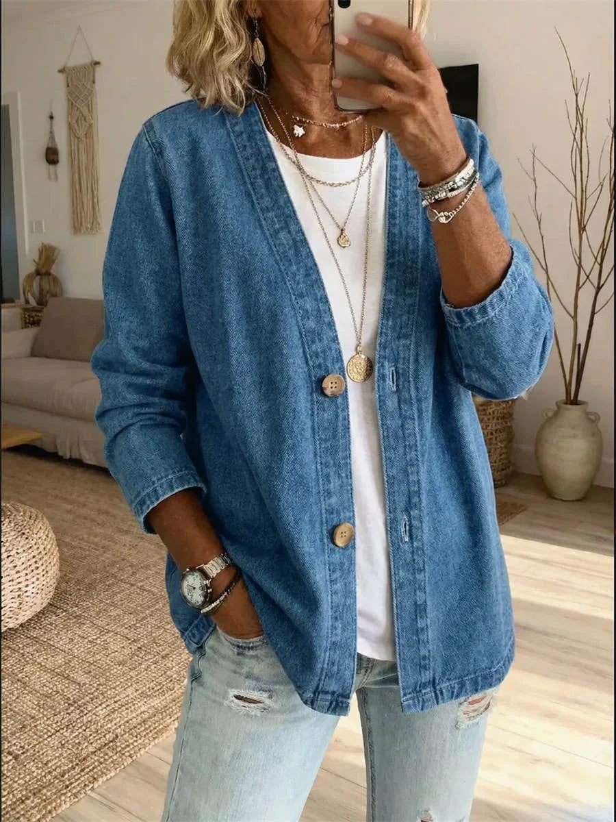 Margot Denim Cardigan Jacket Blue 1