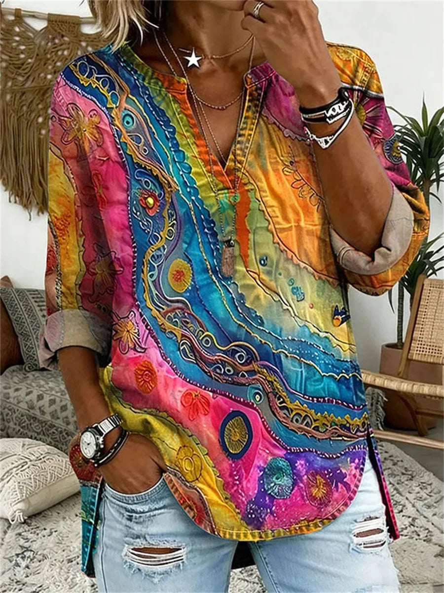 Margot V-Neck Sleeveless Dress Multi 2