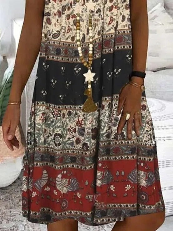 Margot Patchwork Midi Dress Multi 2