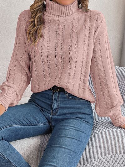 Margot Turtleneck Sweater in Dusty Pink Dusty Pink 3