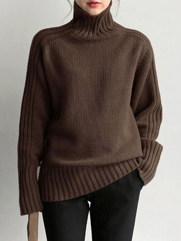 Ursula Turtleneck Sweater Dress in Deep Blue COFFEE 3