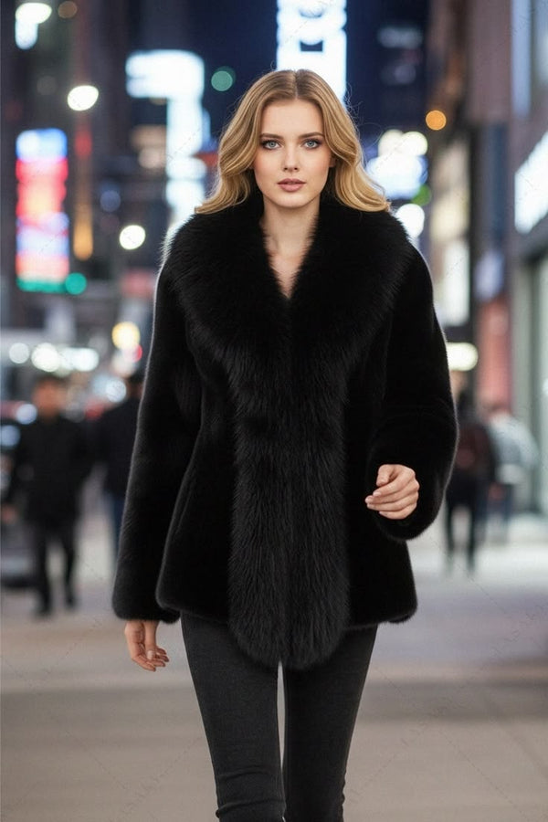 Margot Faux Fur Collar Coat
