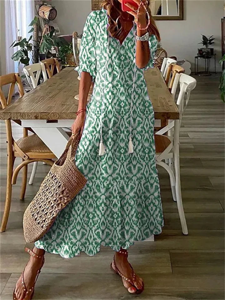 Eloise Linen Maxi Dress Sommerkleid 3