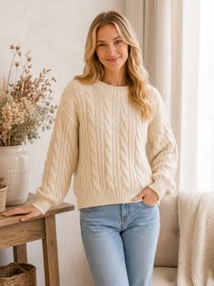 Valentina Cable Knit Sweater Multi 1