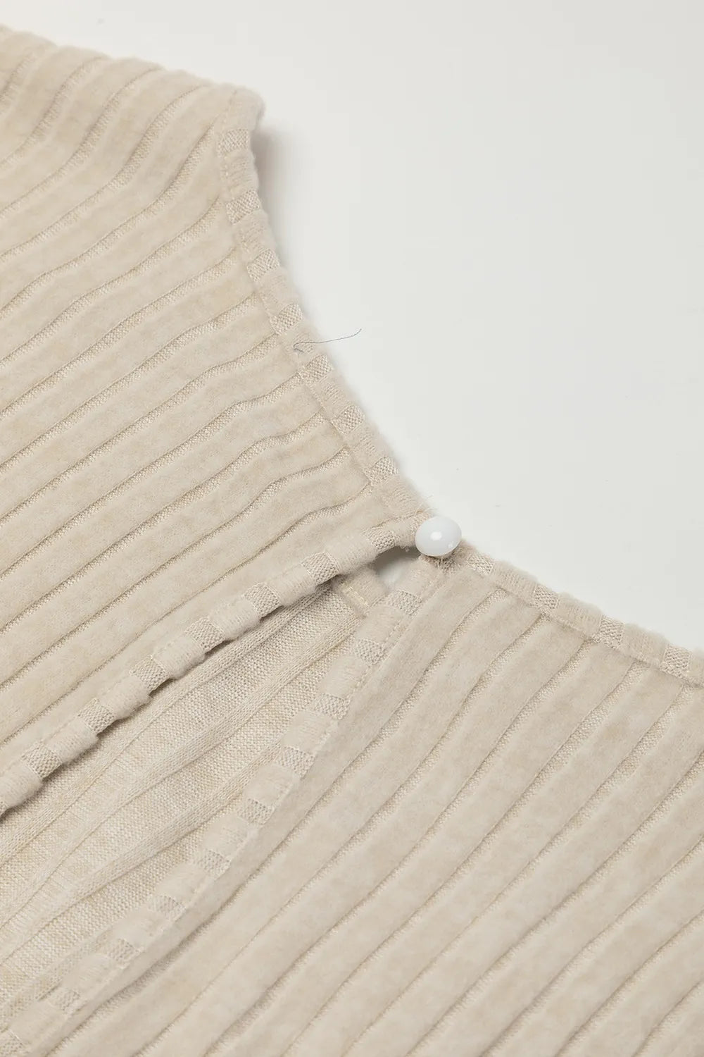 Margot Ribbed Knit Jumpsuit Beige 9