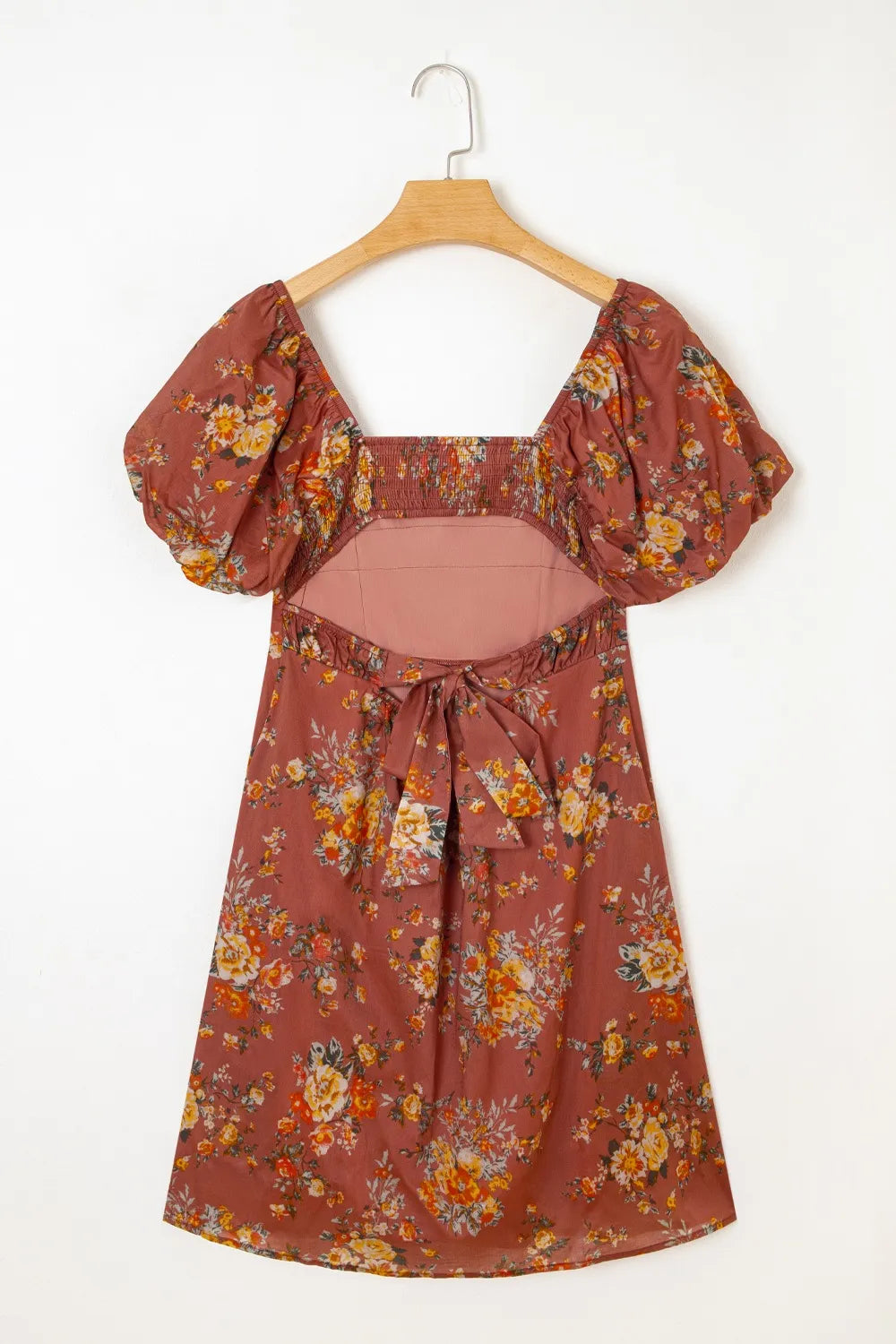 Arabella Floral Mini Dress Caramel 9