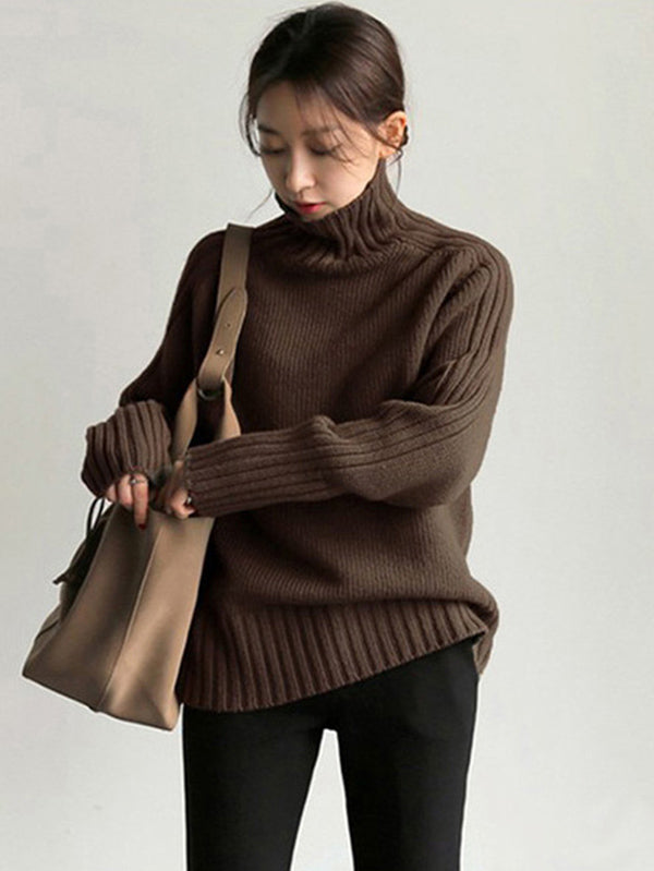 Ursula Turtleneck Sweater Dress in Deep Blue ARMY GREEN 8