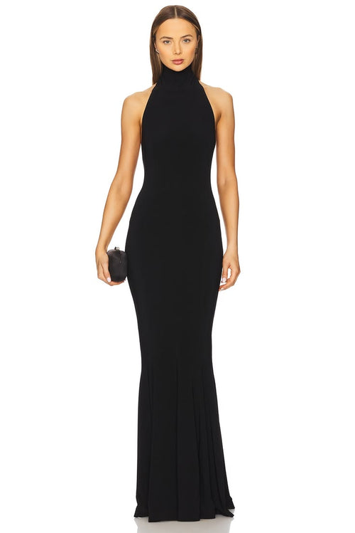 Valentina Halter Fishtail Gown Multi 1
