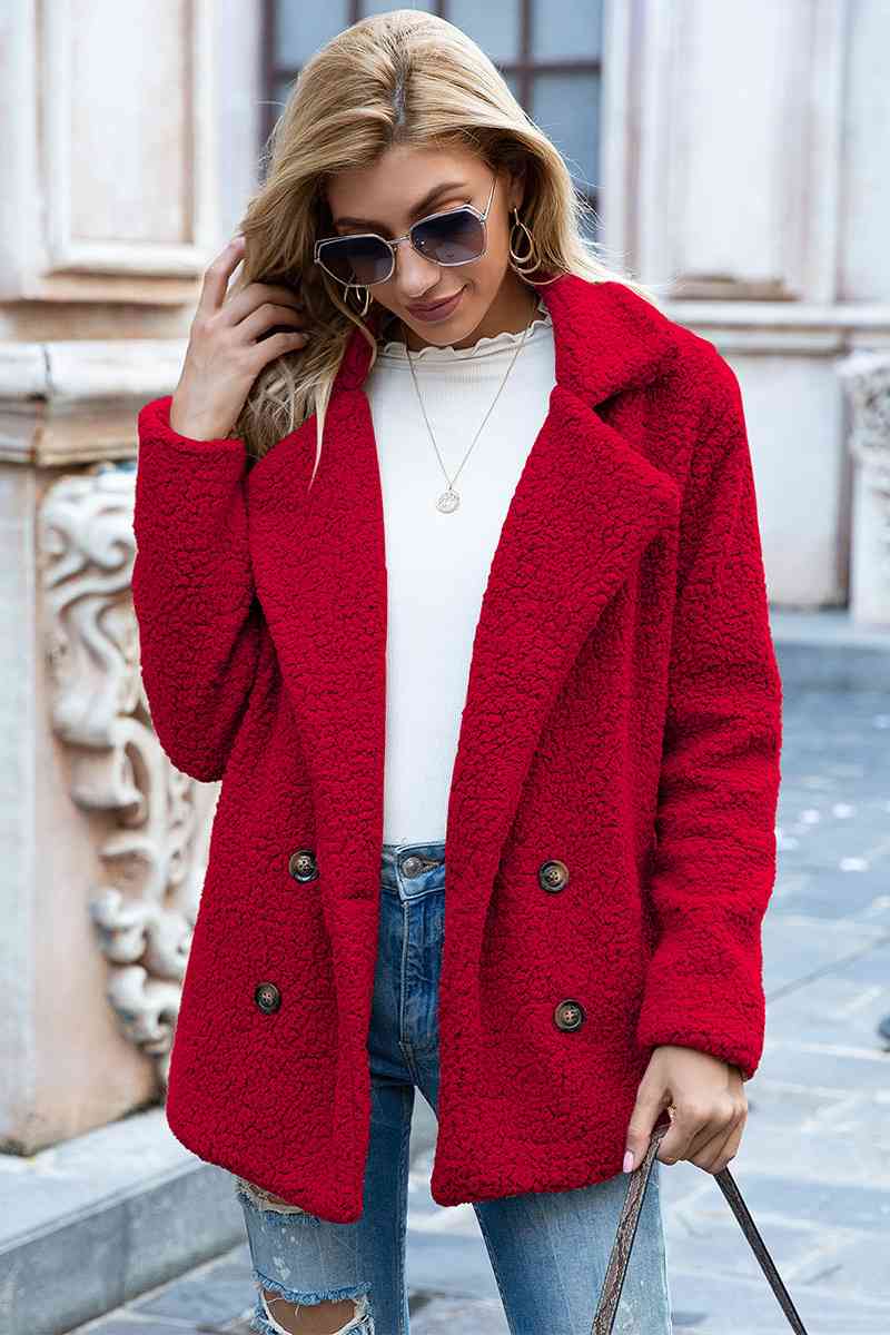Margot Sherpa Collar Coat Dusty Pink 8
