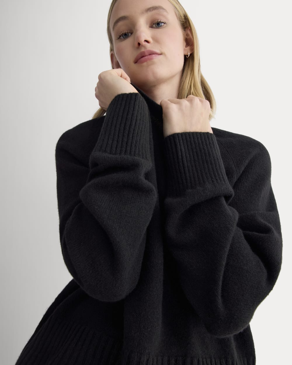 Margot Knit Sweater in Black Cashmere | Black 3