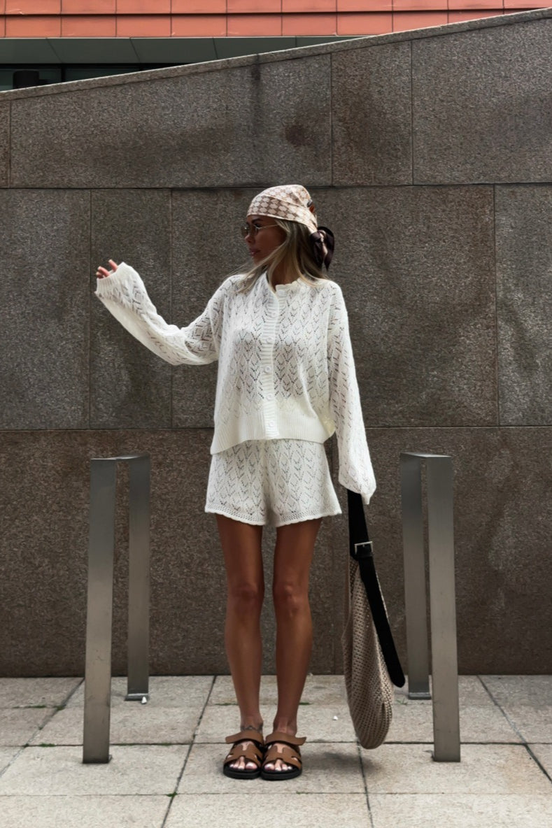 Amelie Crochet Two-Piece Set White 5