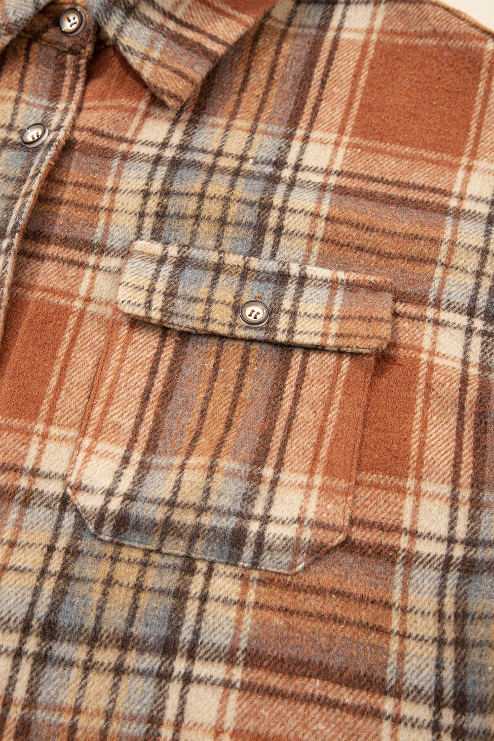 Alessia Plaid Shacket Dress Brown 7