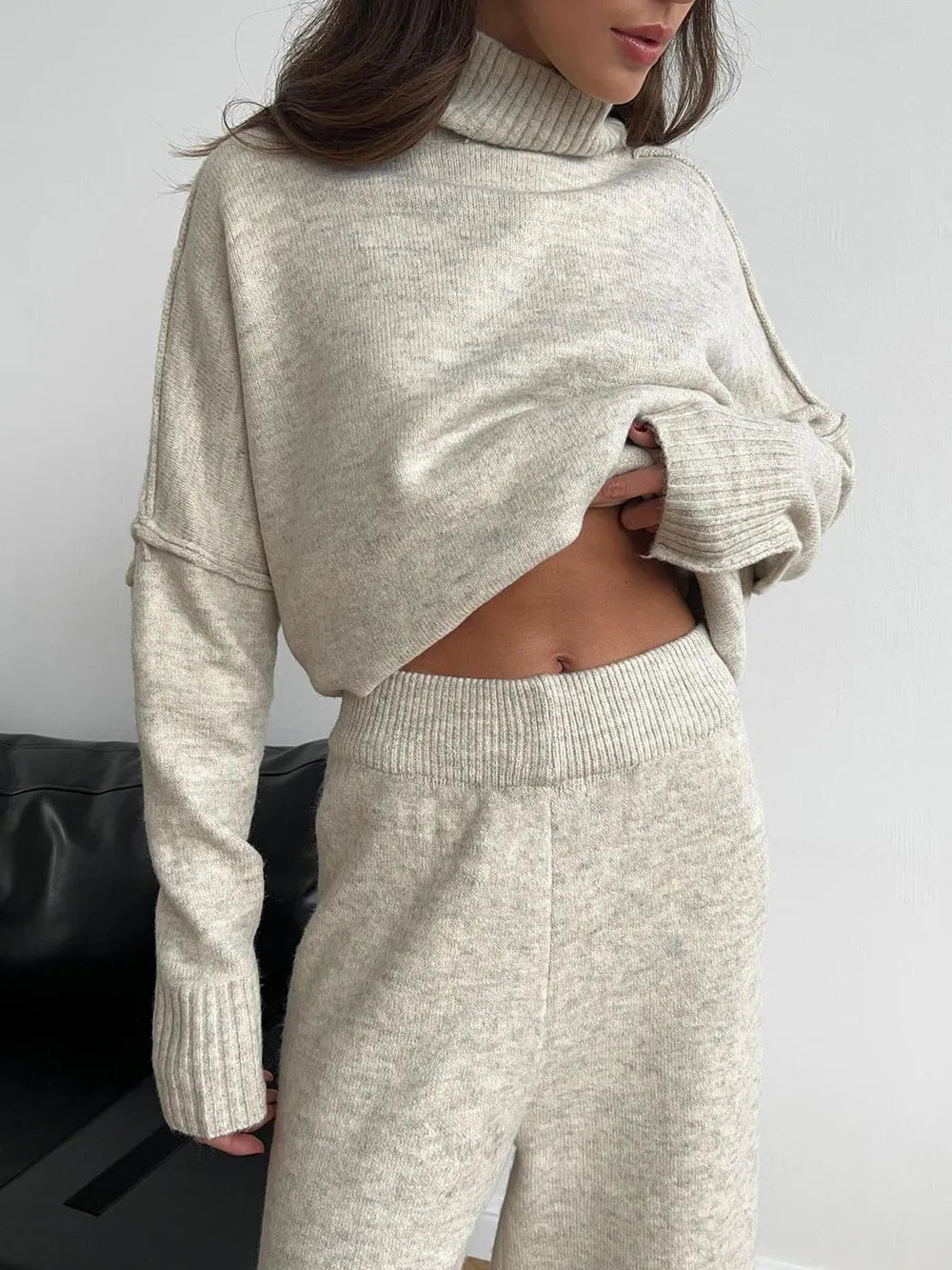 Iris Knit Two-Piece Set Beige 9