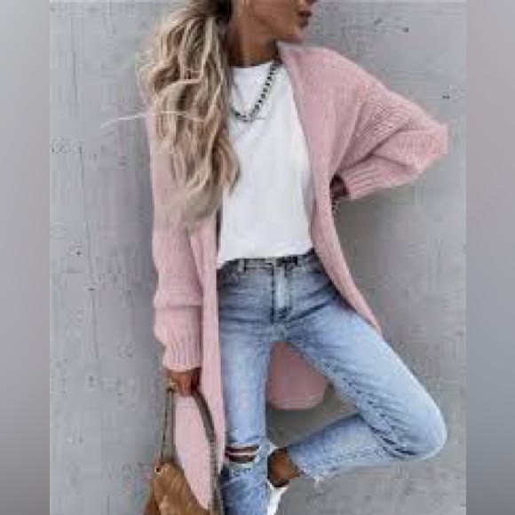 Rosalie Dusty Pink Cardigan Pink 1