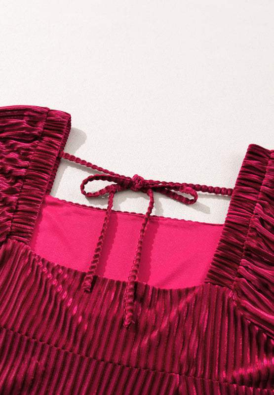 Margot Long Sleeve Mini Dress in Burgundy Burgundy 8