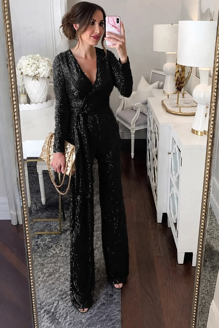 Quintana Sparkle V-Neck Jumpsuit Multi 1