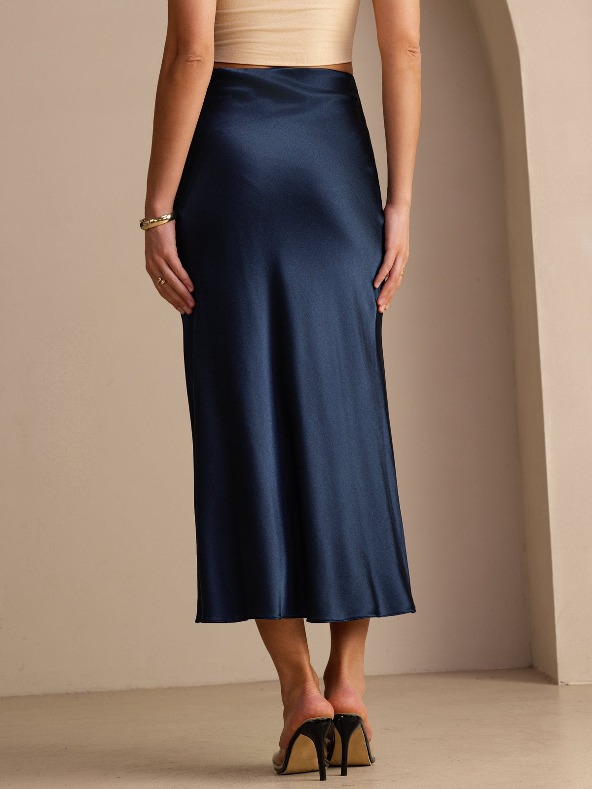 Margot Silk Maxi Skirt Ivory 9