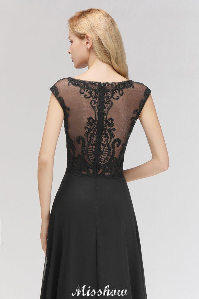 Evangeline A-Line Lace Maxi Dress Black 7