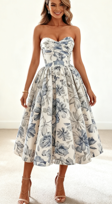 Celeste Floral Ball Gown Picture Color 2