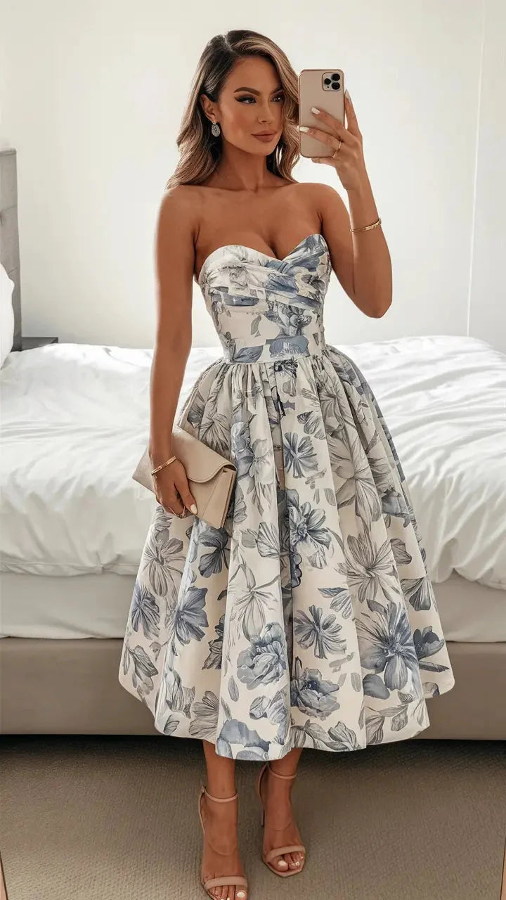 Celeste Floral Ball Gown Picture Color 3