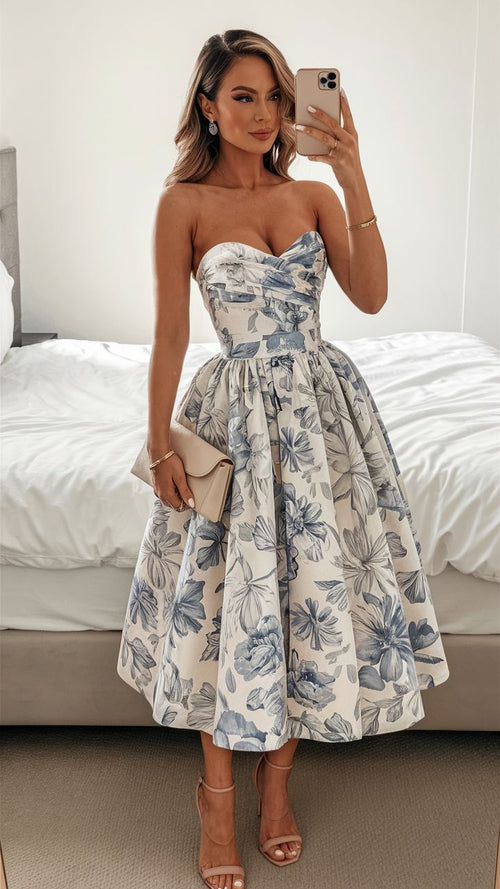Celeste Floral Ball Gown Picture Color 1