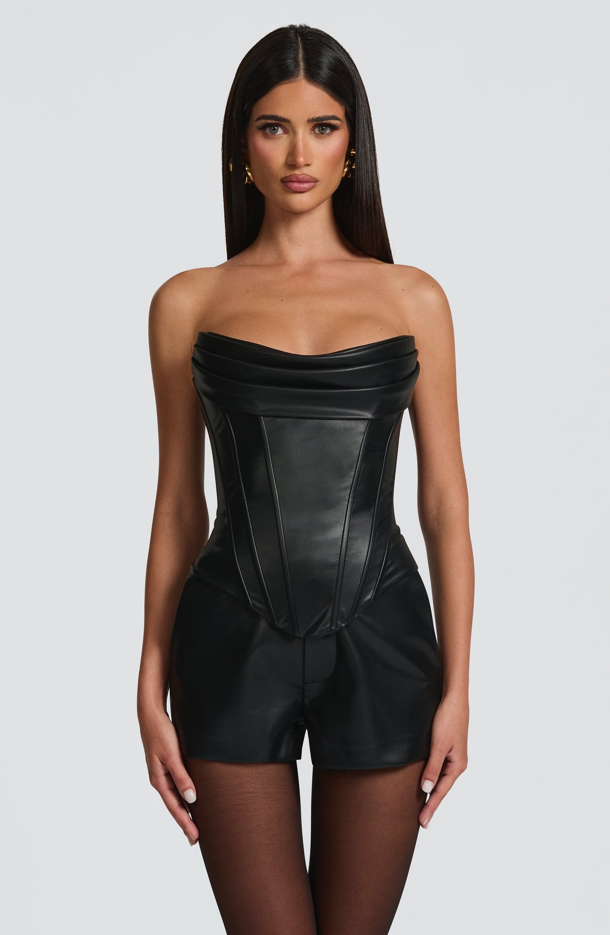 Elvina Corset Dress in Black Black 3
