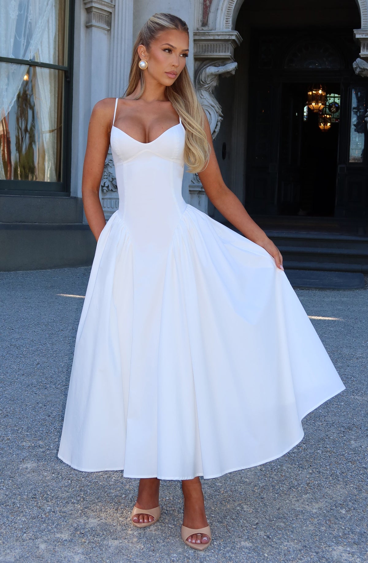 Emerson Lemon Midi Dress Ivory 3