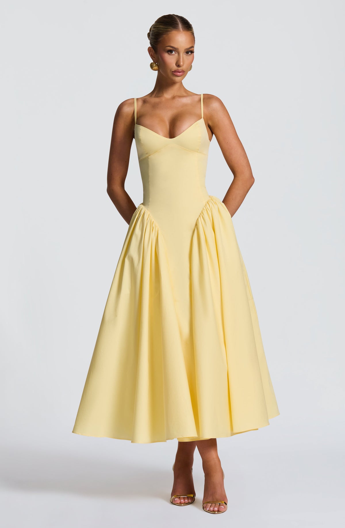 Emerson Lemon Midi Dress Lemon 8