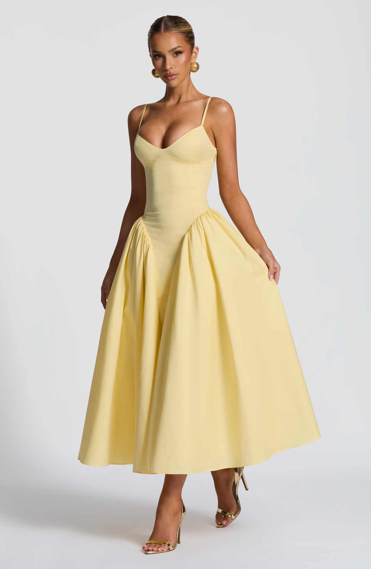 Emerson Lemon Midi Dress Lemon 4