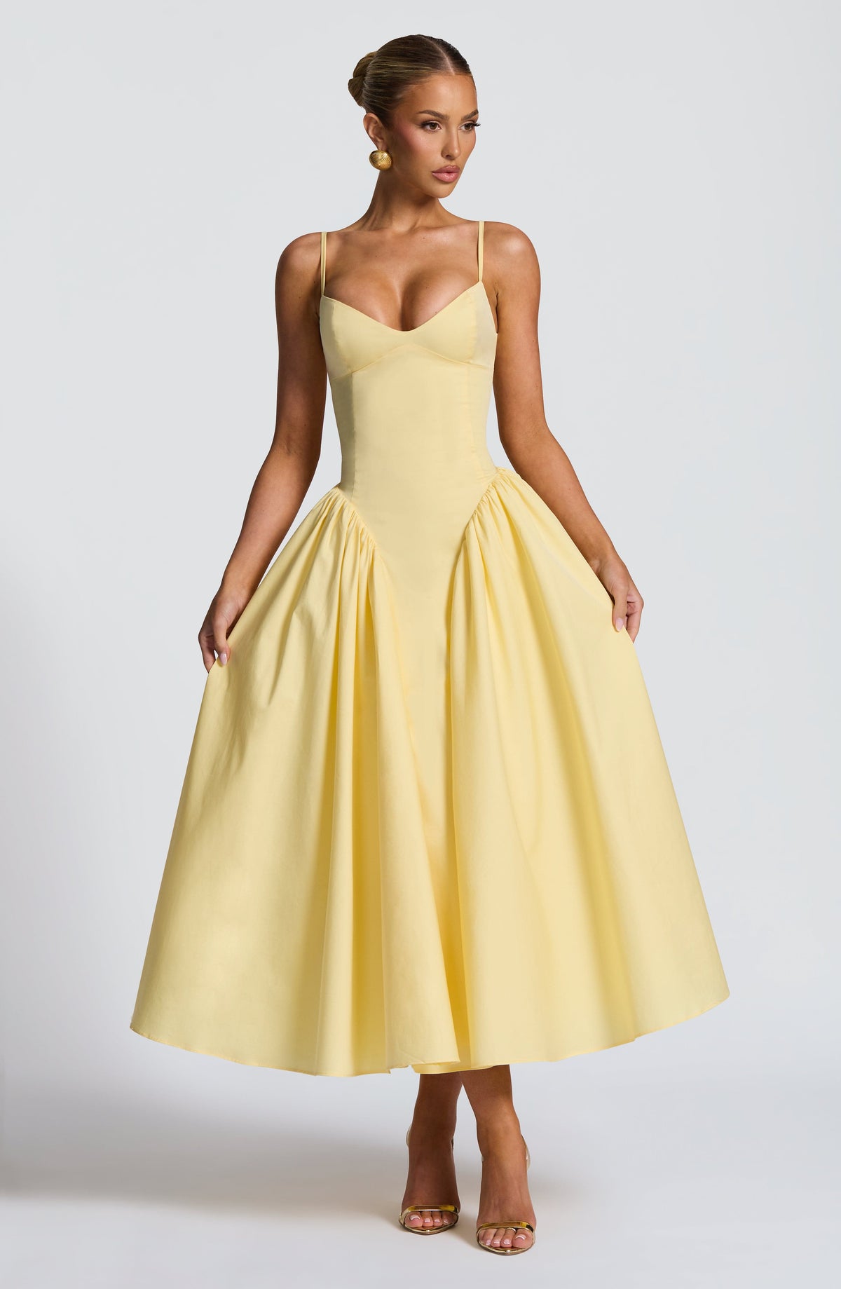 Emerson Lemon Midi Dress Lemon 7