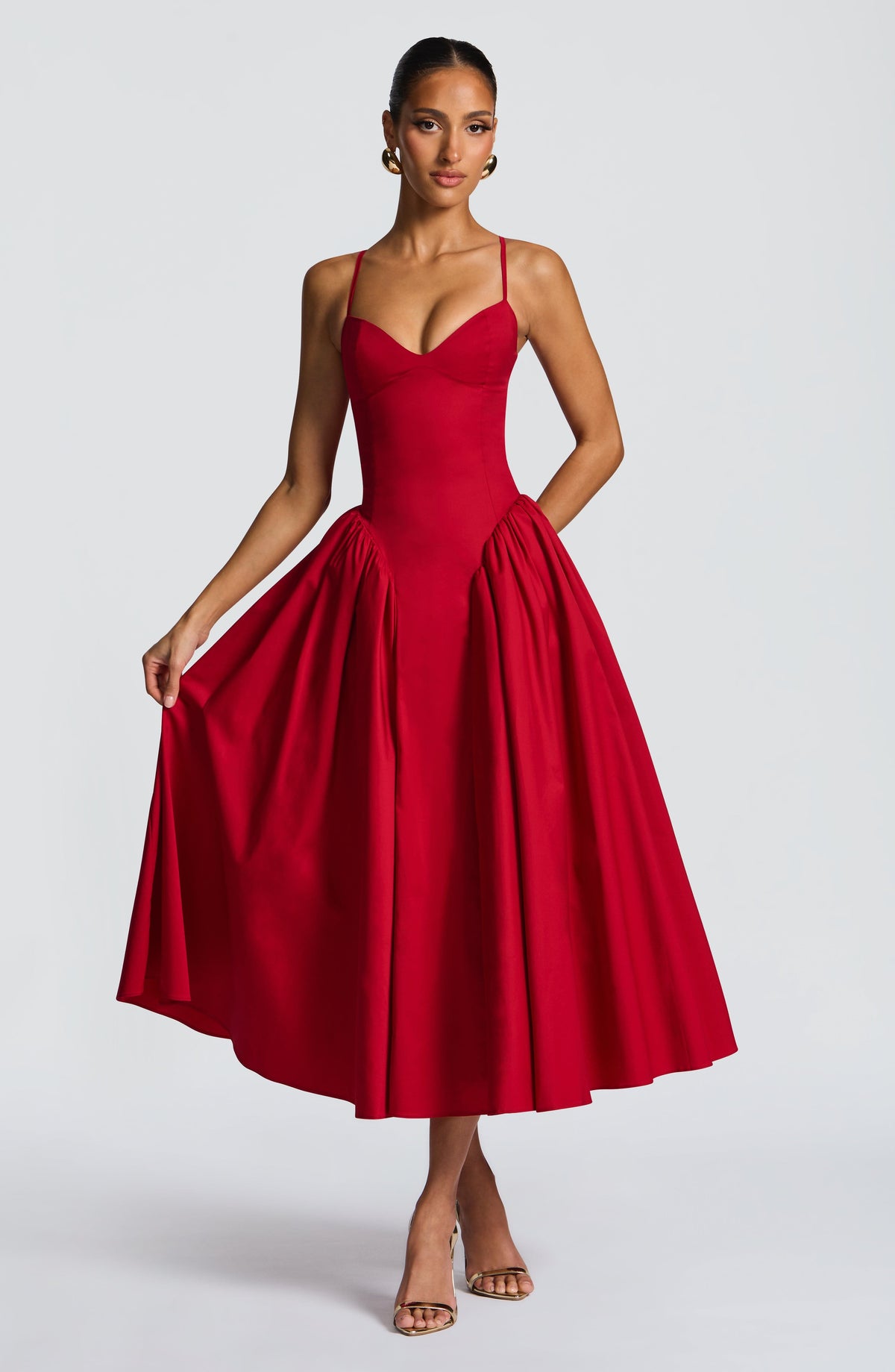 Emerson Lemon Midi Dress Red 1