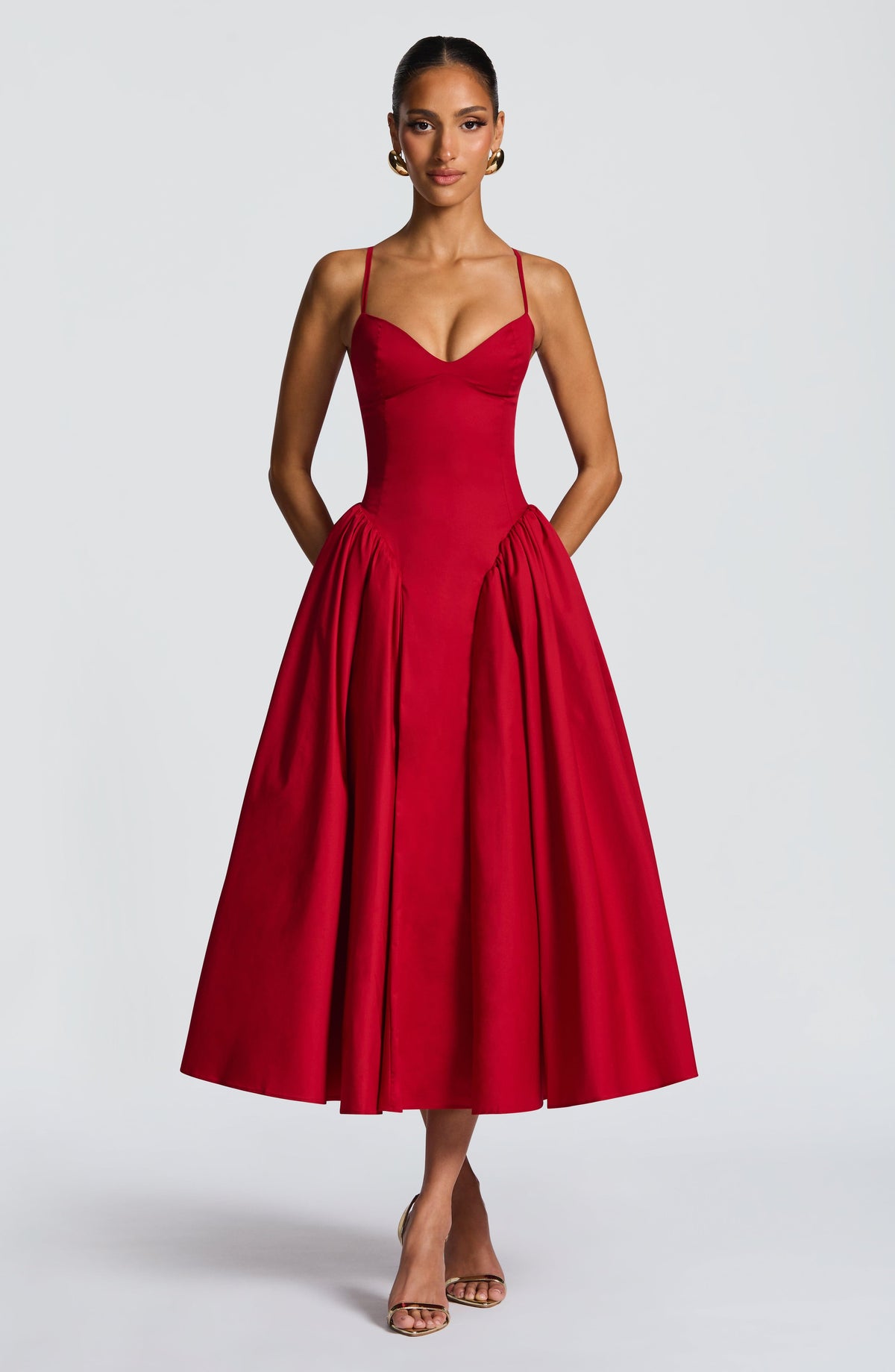 Emerson Lemon Midi Dress Red 5