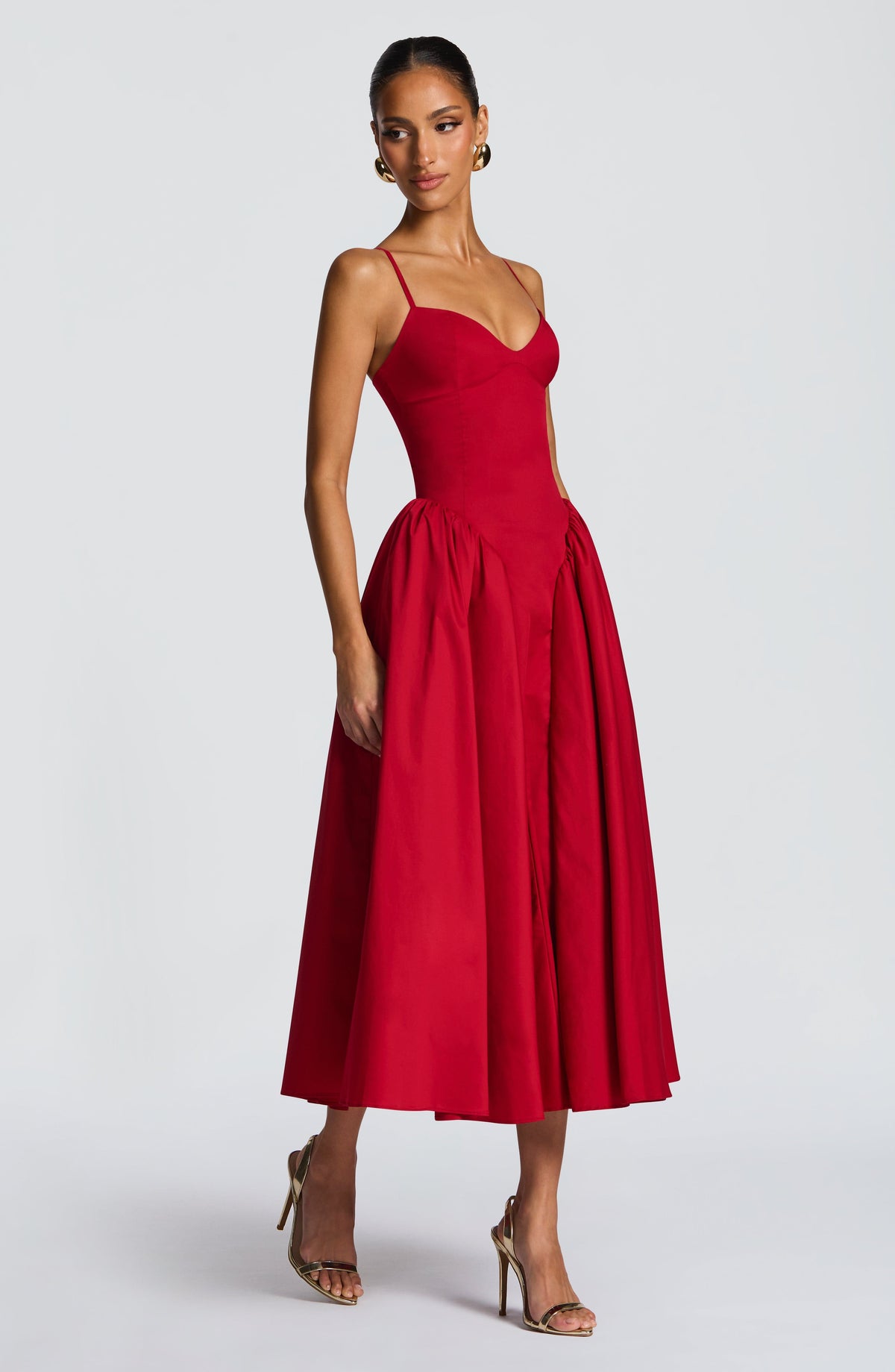 Emerson Lemon Midi Dress Red 9