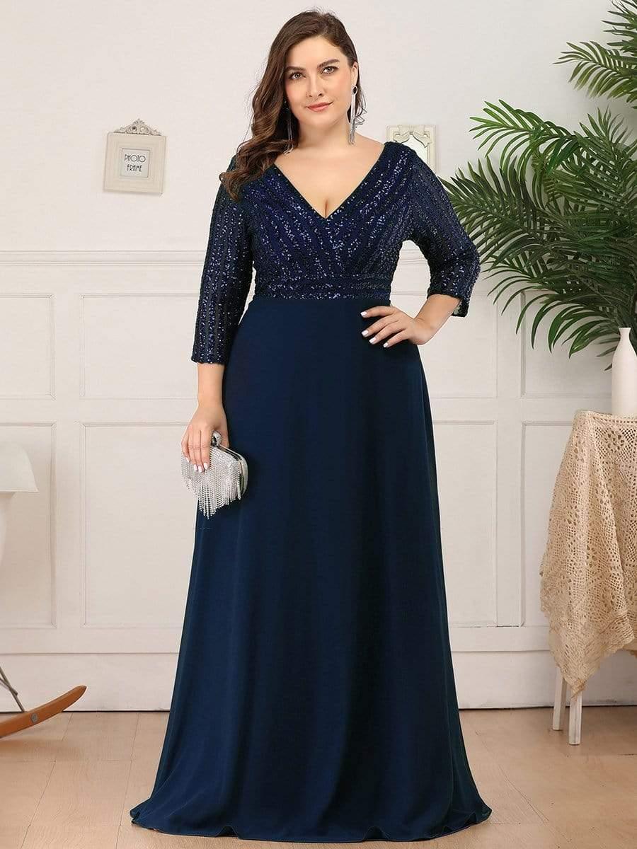 Luena Sequin A-Line Formal Dress Light Teal 1