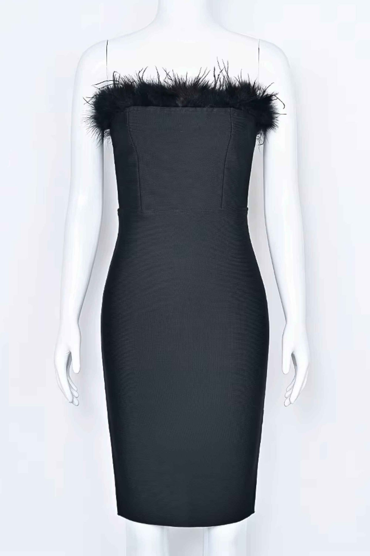 Erin Bandage Midi Dress in Black Classic Black 5