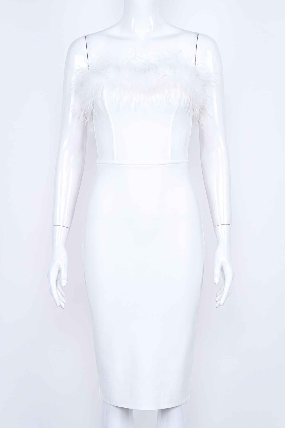 Erin Bandage Midi Dress in Black White Pearl 5