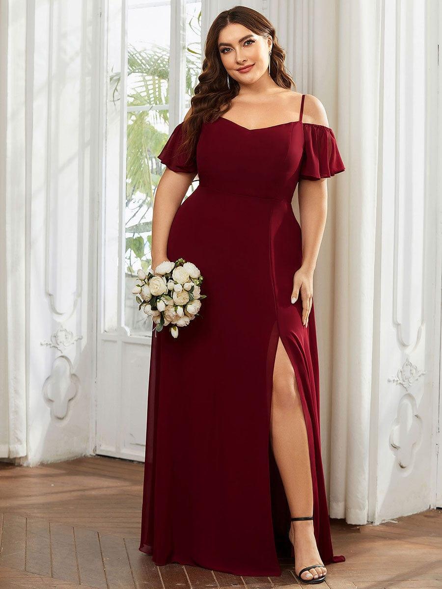 Reya Cold Shoulder Bridesmaid Dress Black 5