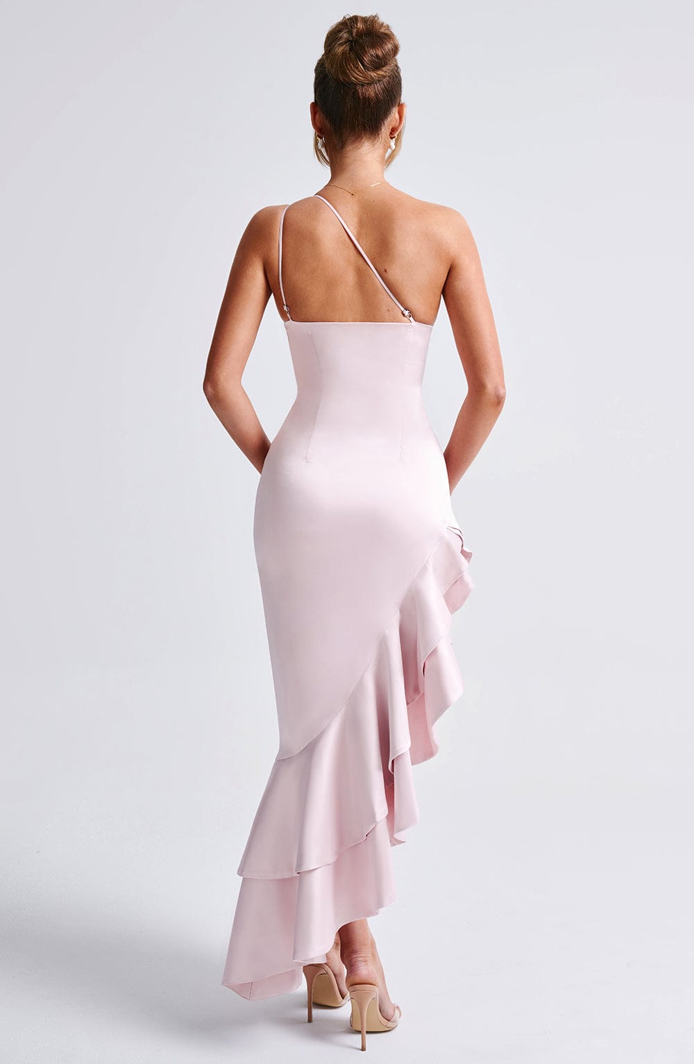 Esmeraya Silk Maxi Dress in Blush Blush 3